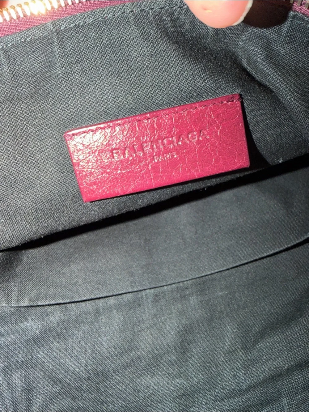 Balenciaga Deep Wine Leather Zip Clutch - Picture 3 of 16